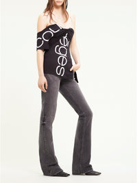 New age printed Top - Grey
