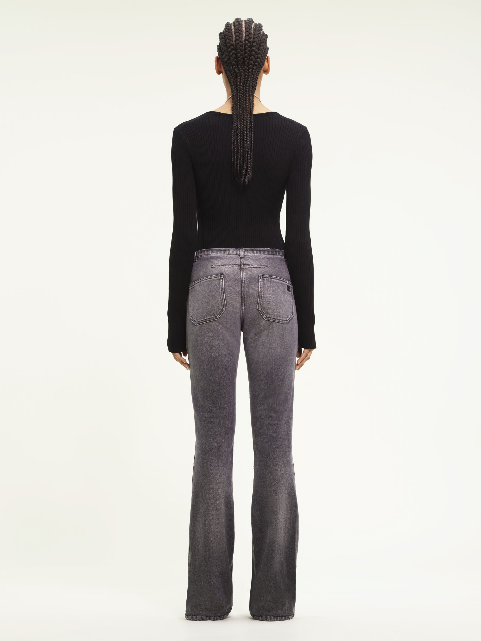 Holistic rib knit Bodysuit - Black