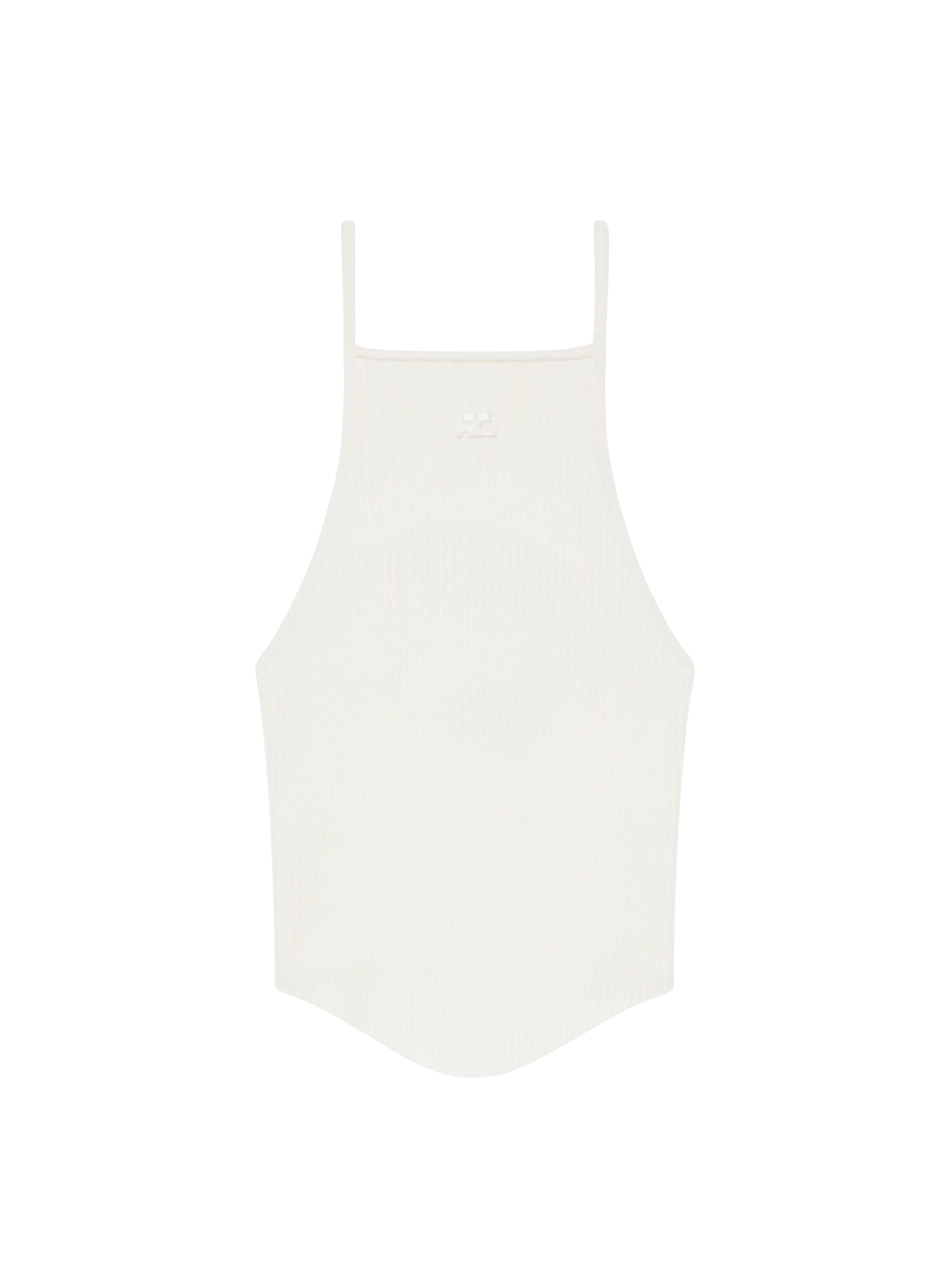 Holistic rib knit tank Top - Heritage White