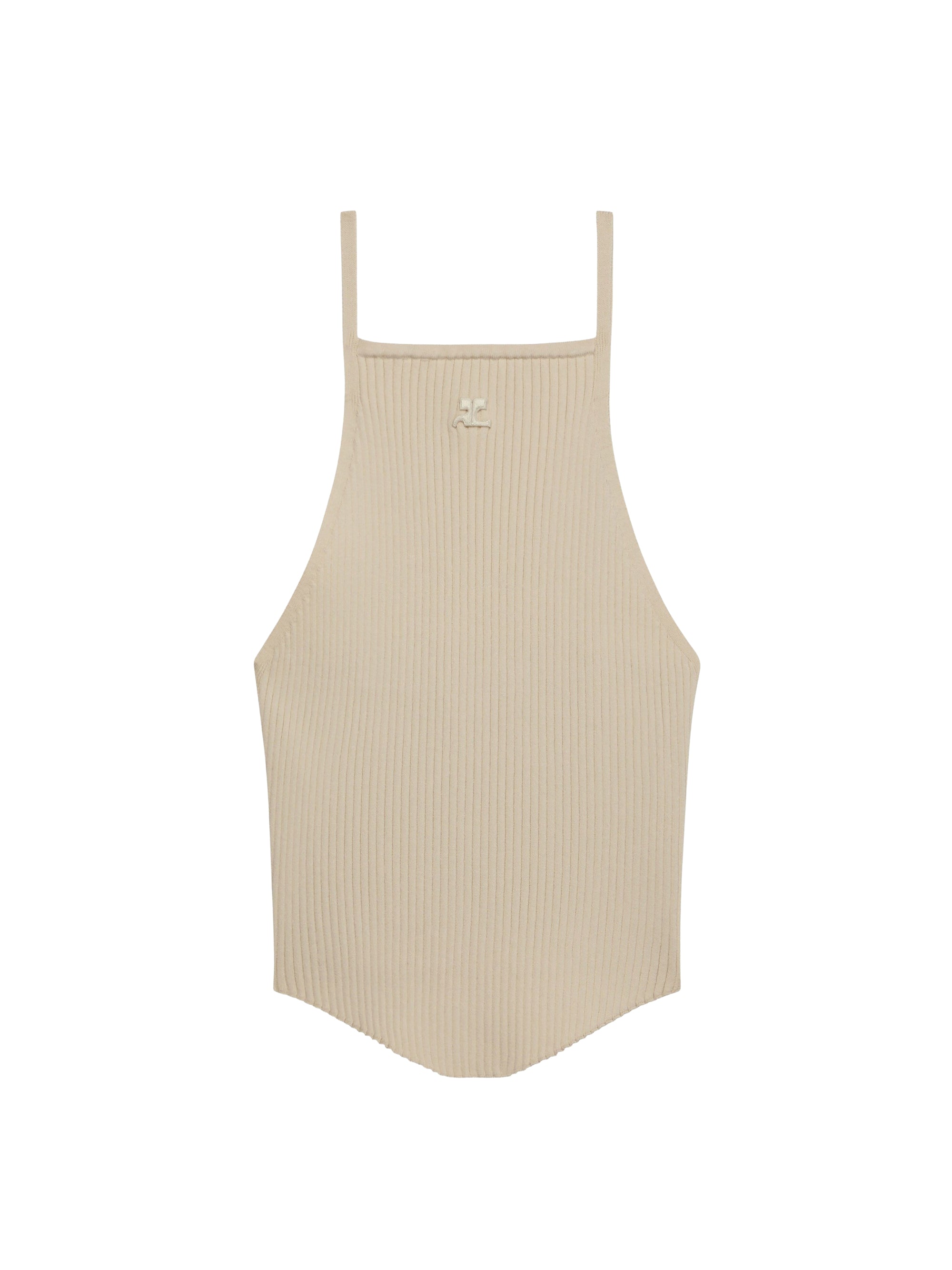 Holistic ribbed knit Top - Beige