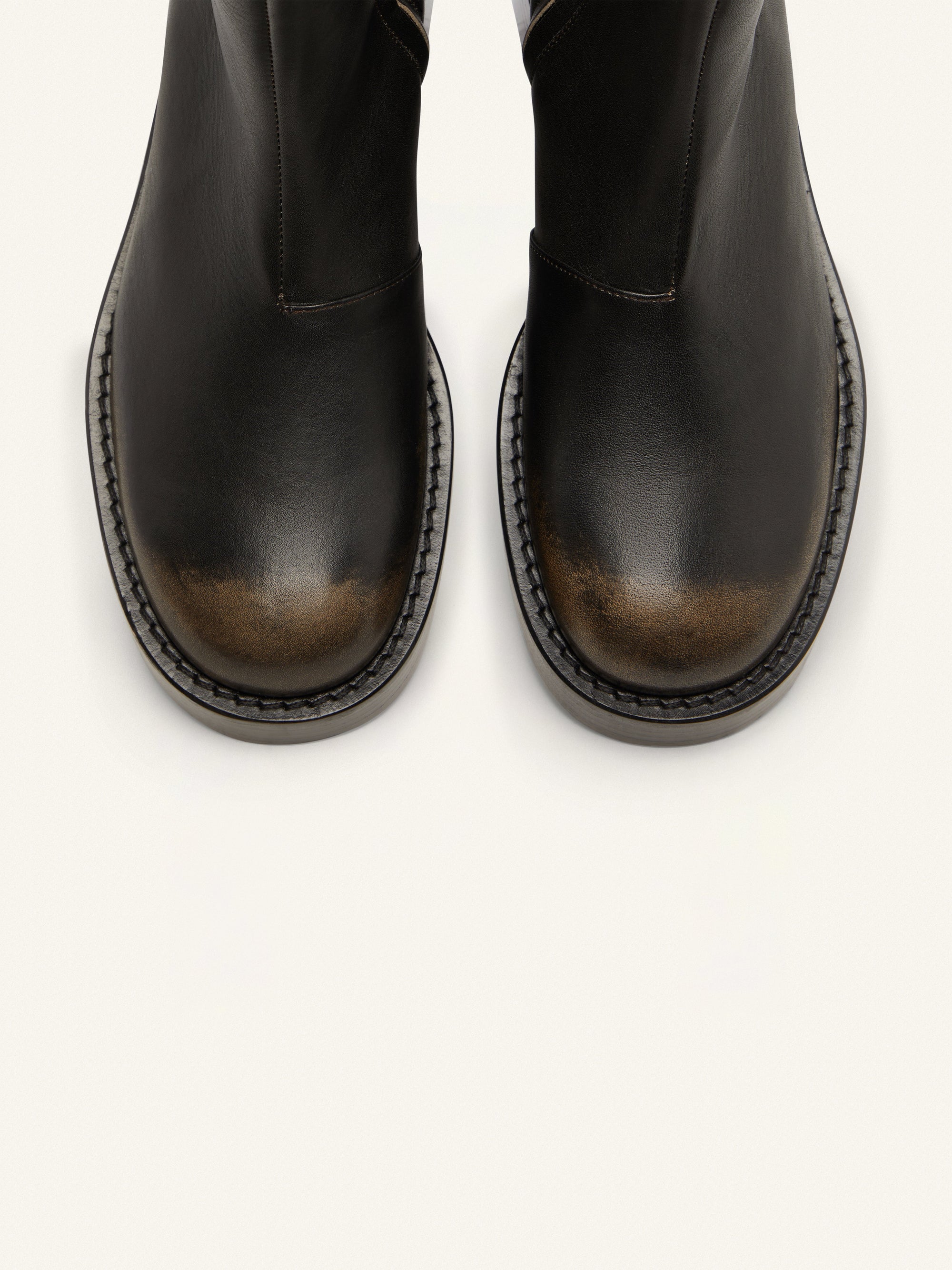 Rider patina leather Boots - Black