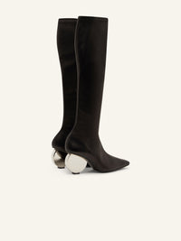 Circle vegan nappa Boots - Black & Mirror