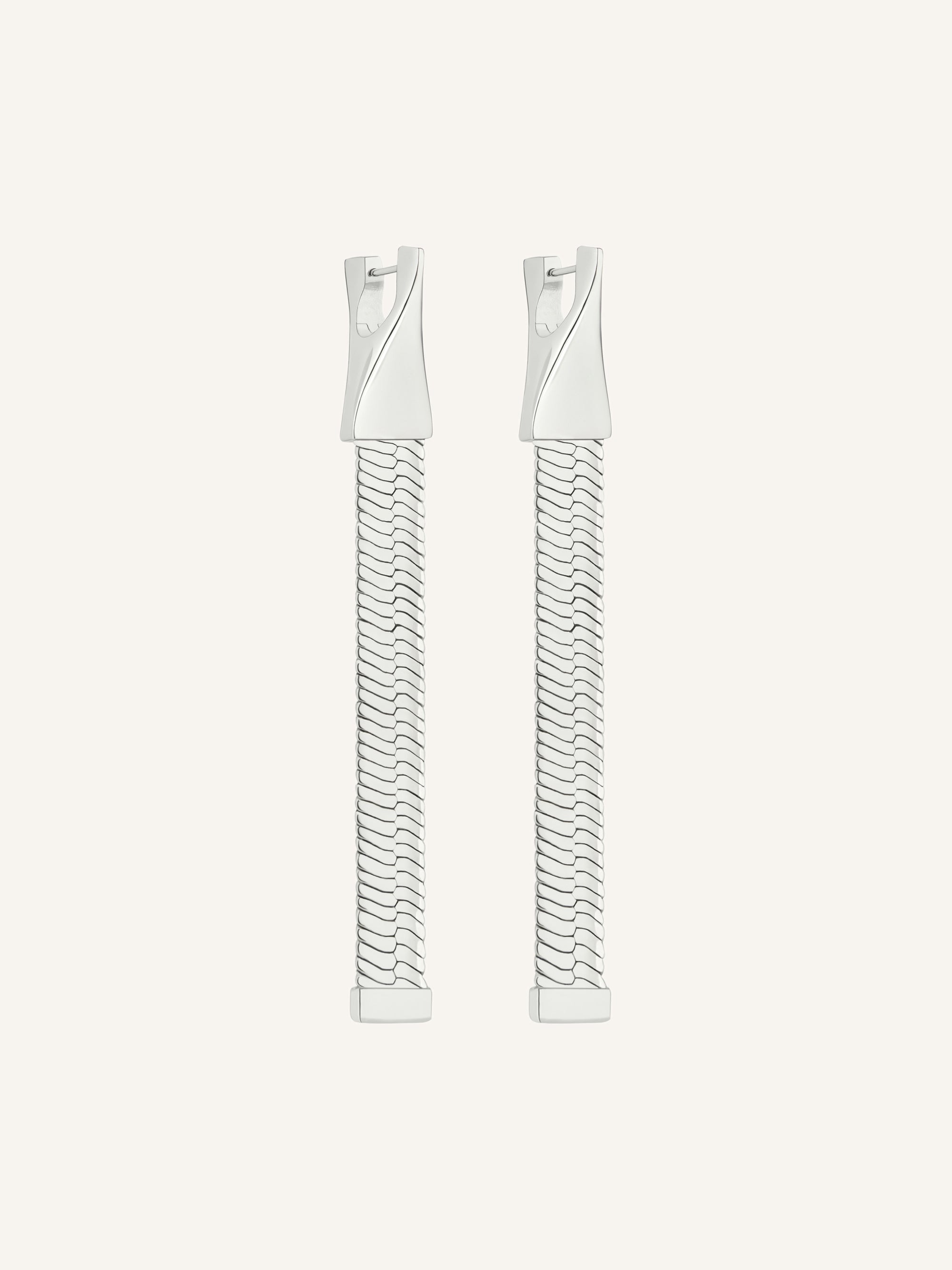 One snake chain Earrings - Silver