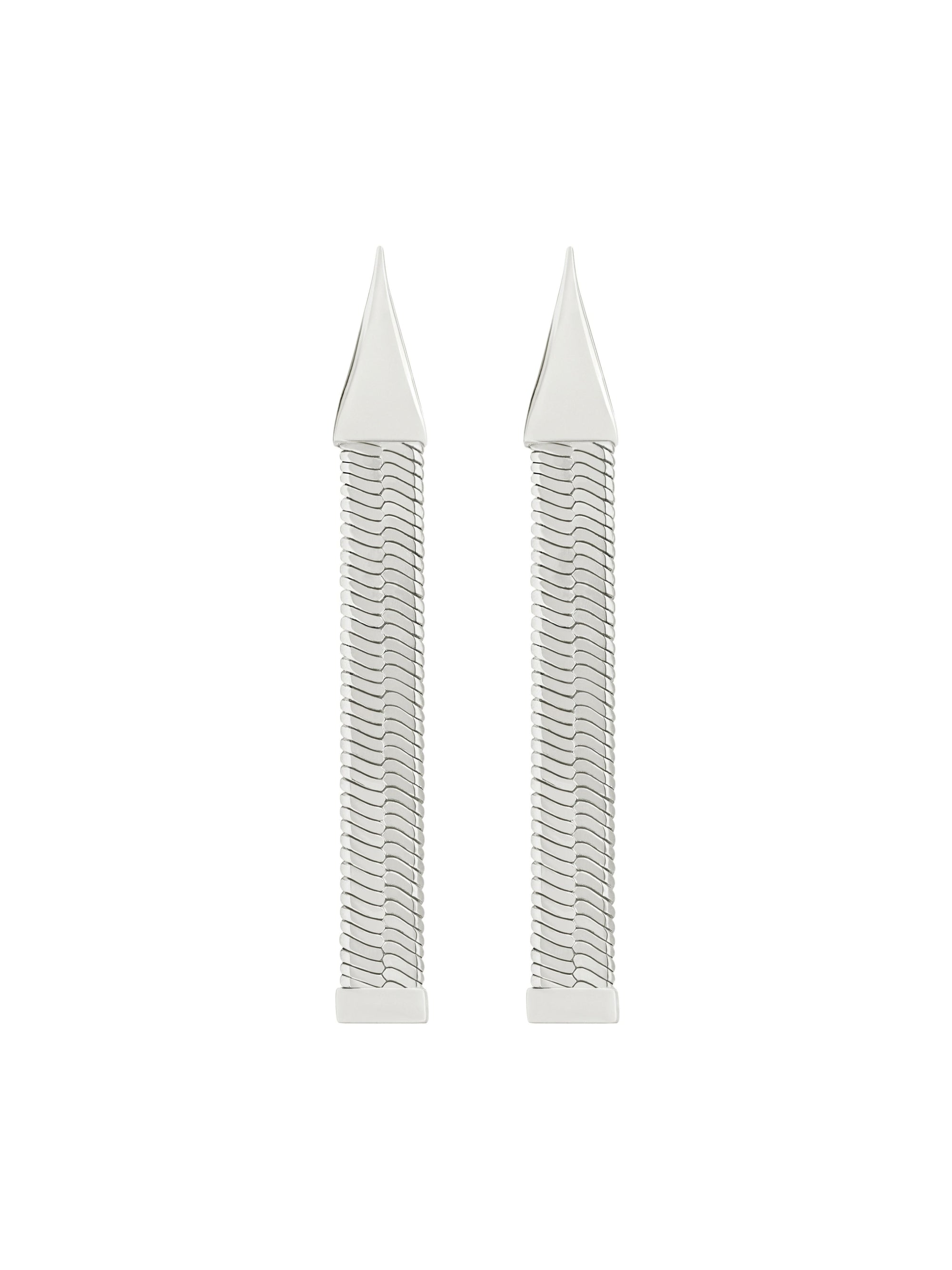 One snake chain Earrings - Silver