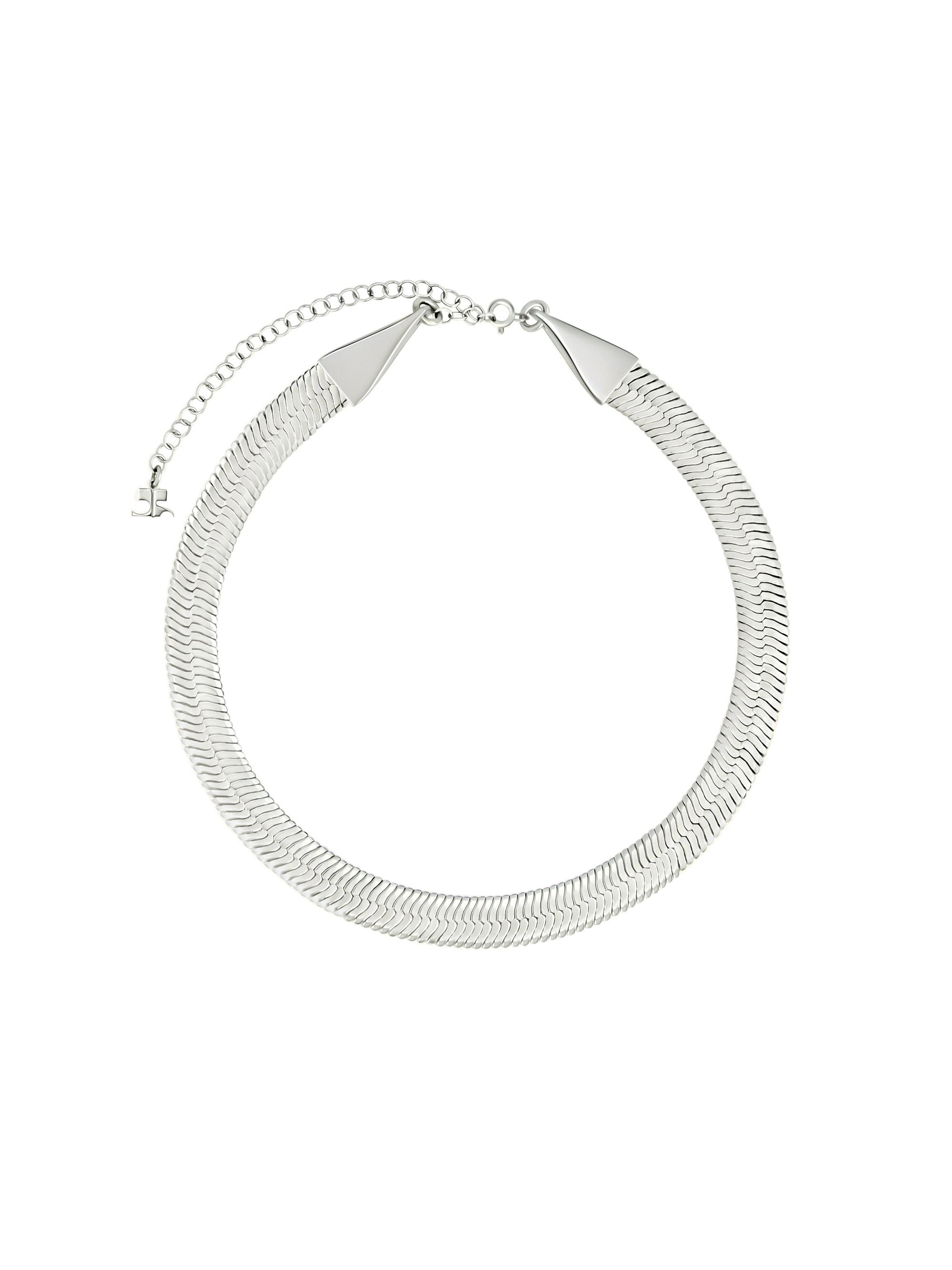 Snake chain chocker Necklace - Silver