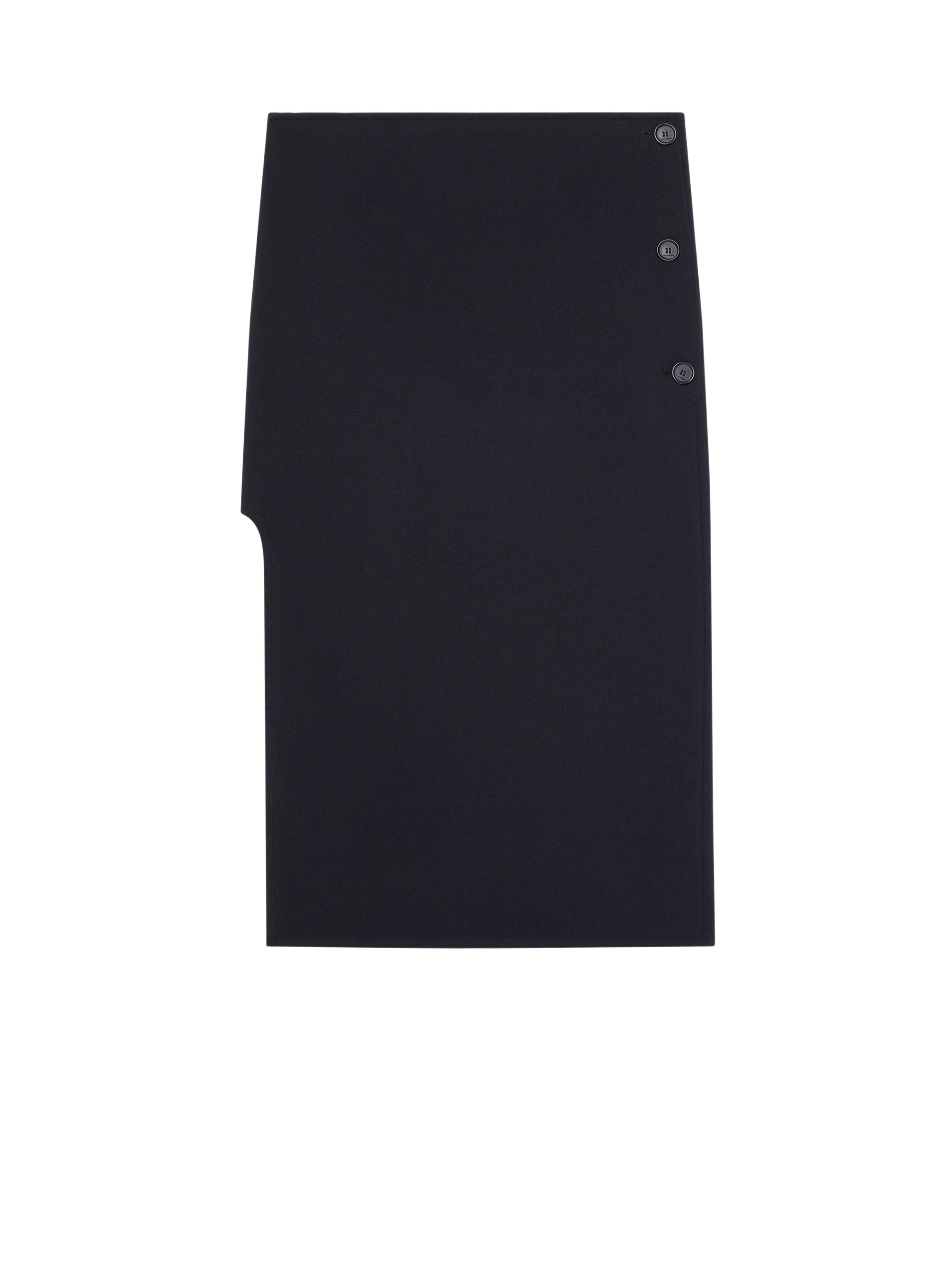 Oblique tailored wool midi Skirt - Black