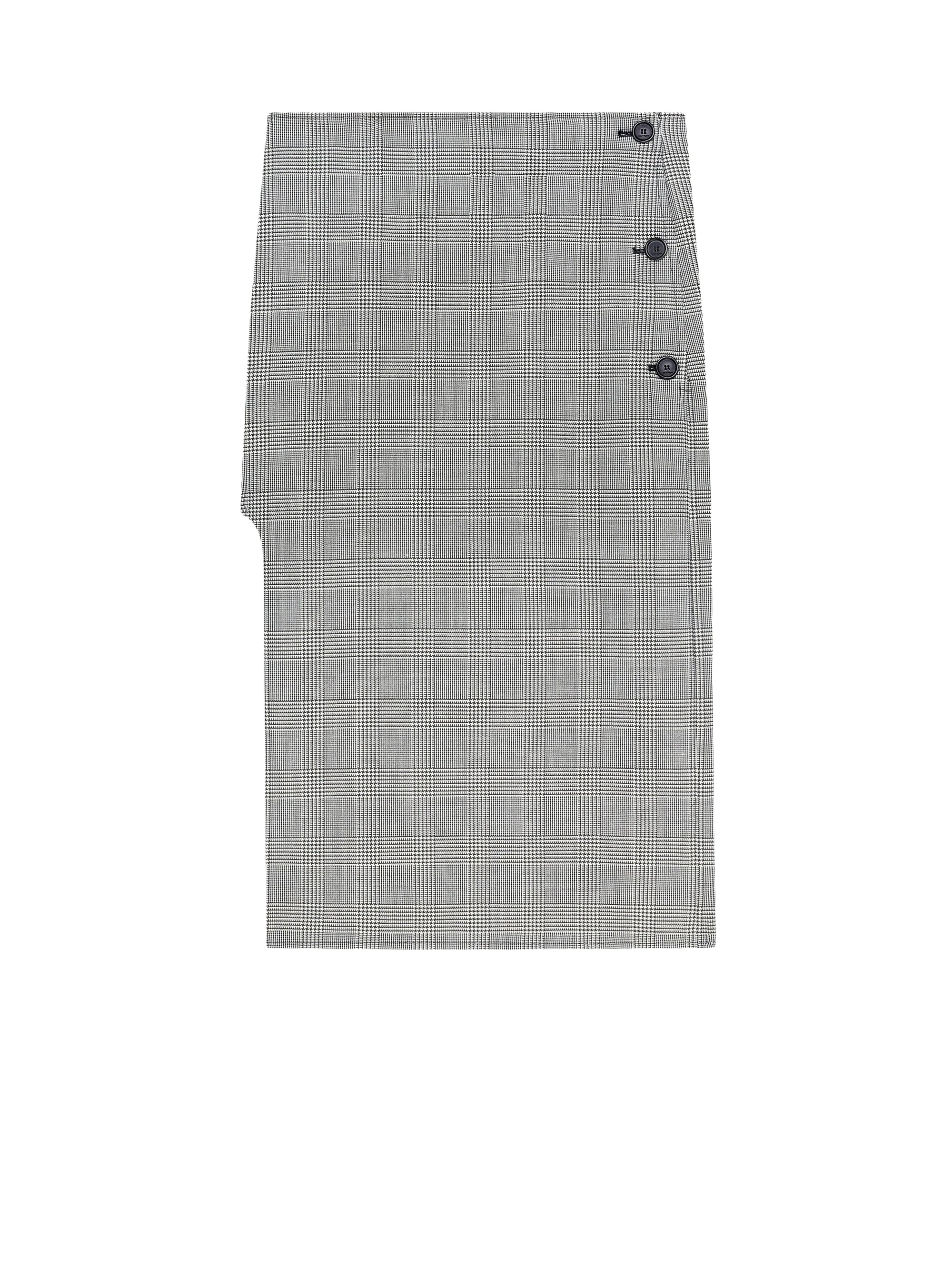 Oblique prince of wales midi Skirt - Black & Natural