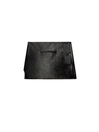 Oblique vinyl mini Skirt - Black