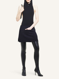 Oblique tailored wool mini Skirt - Black