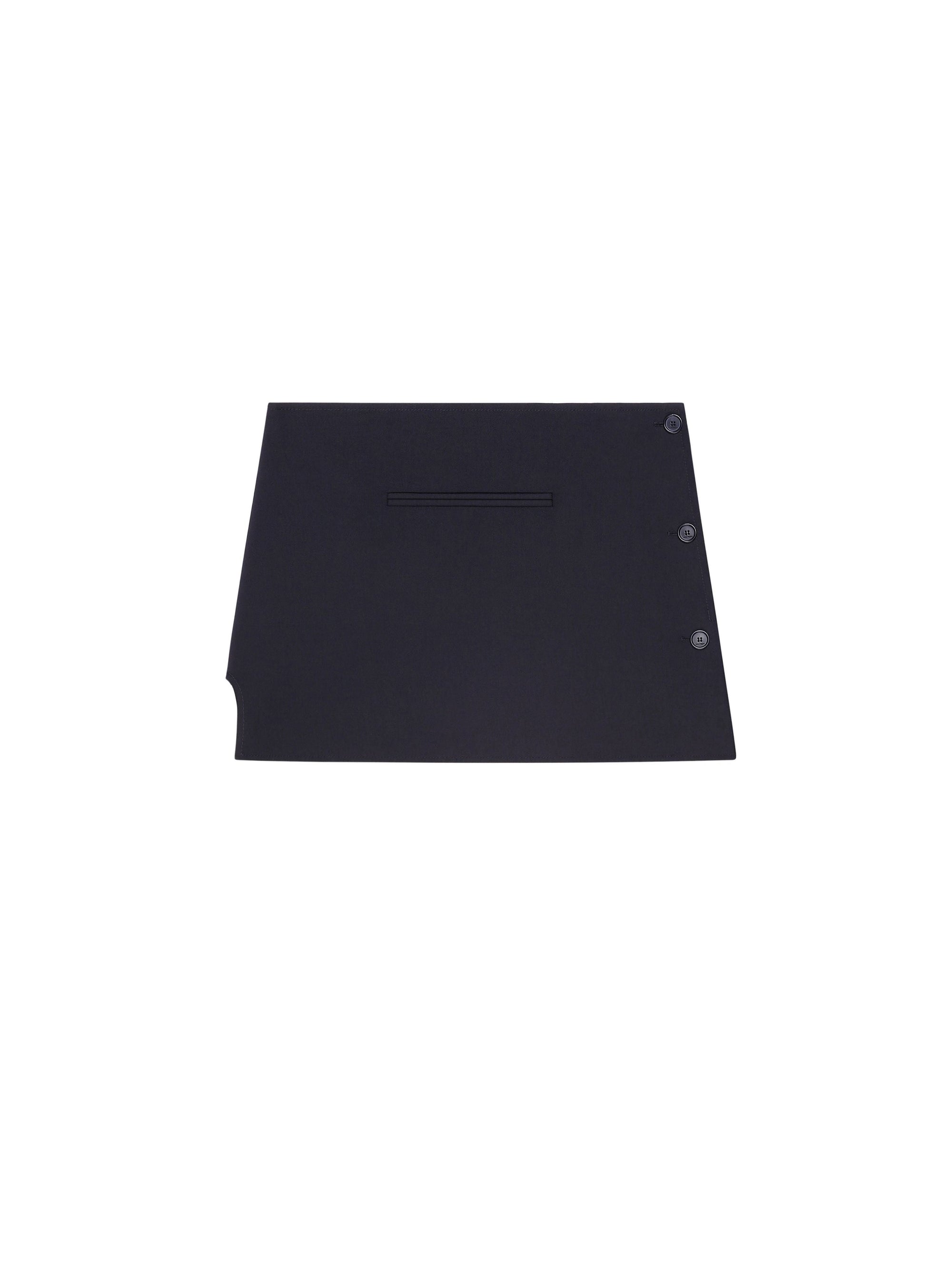 Oblique tailored wool mini Skirt - Black