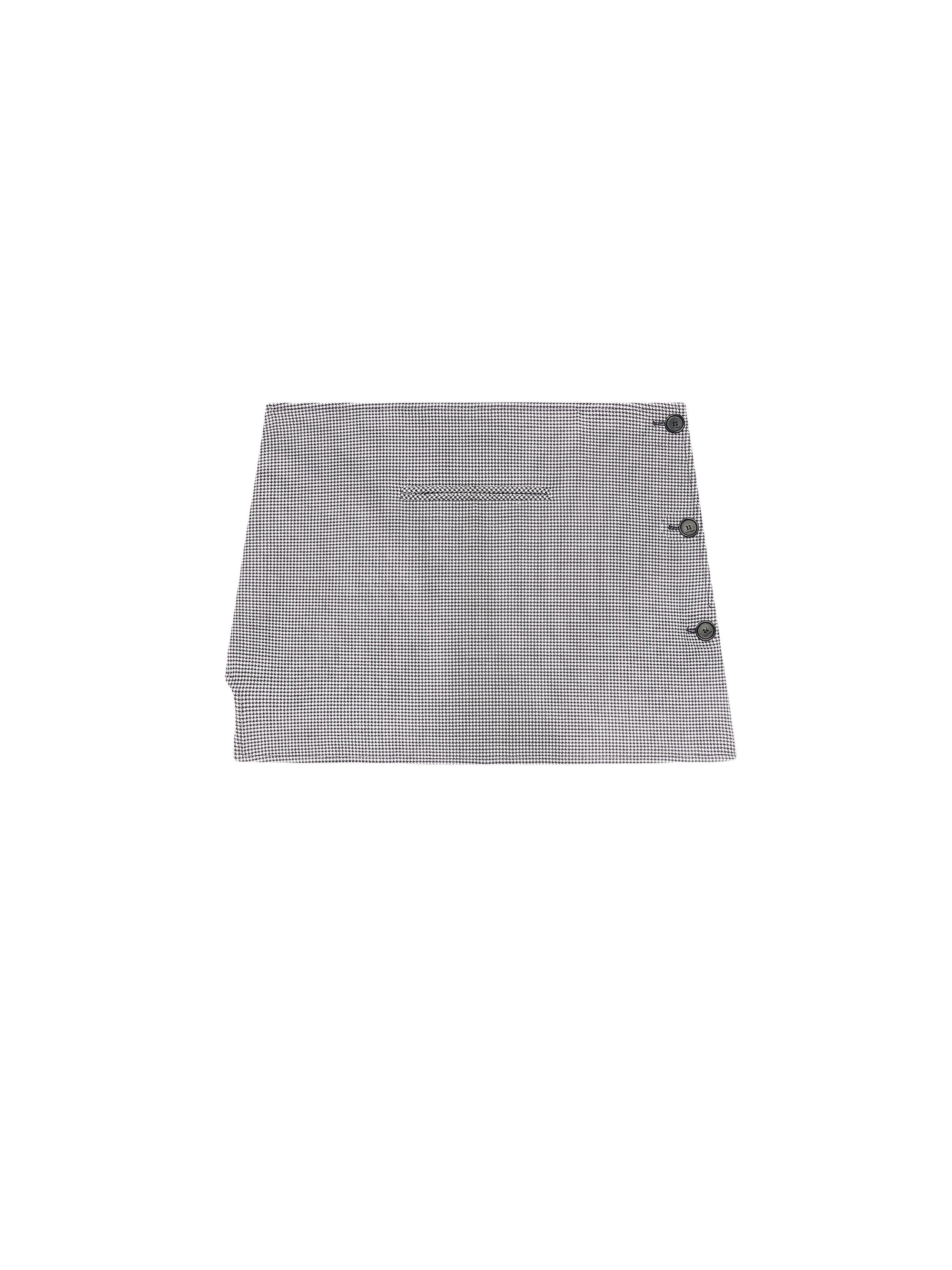 Oblique houndstooth mini Skirt - Black & Natural