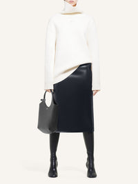 Oblique translucent Skirt - Black