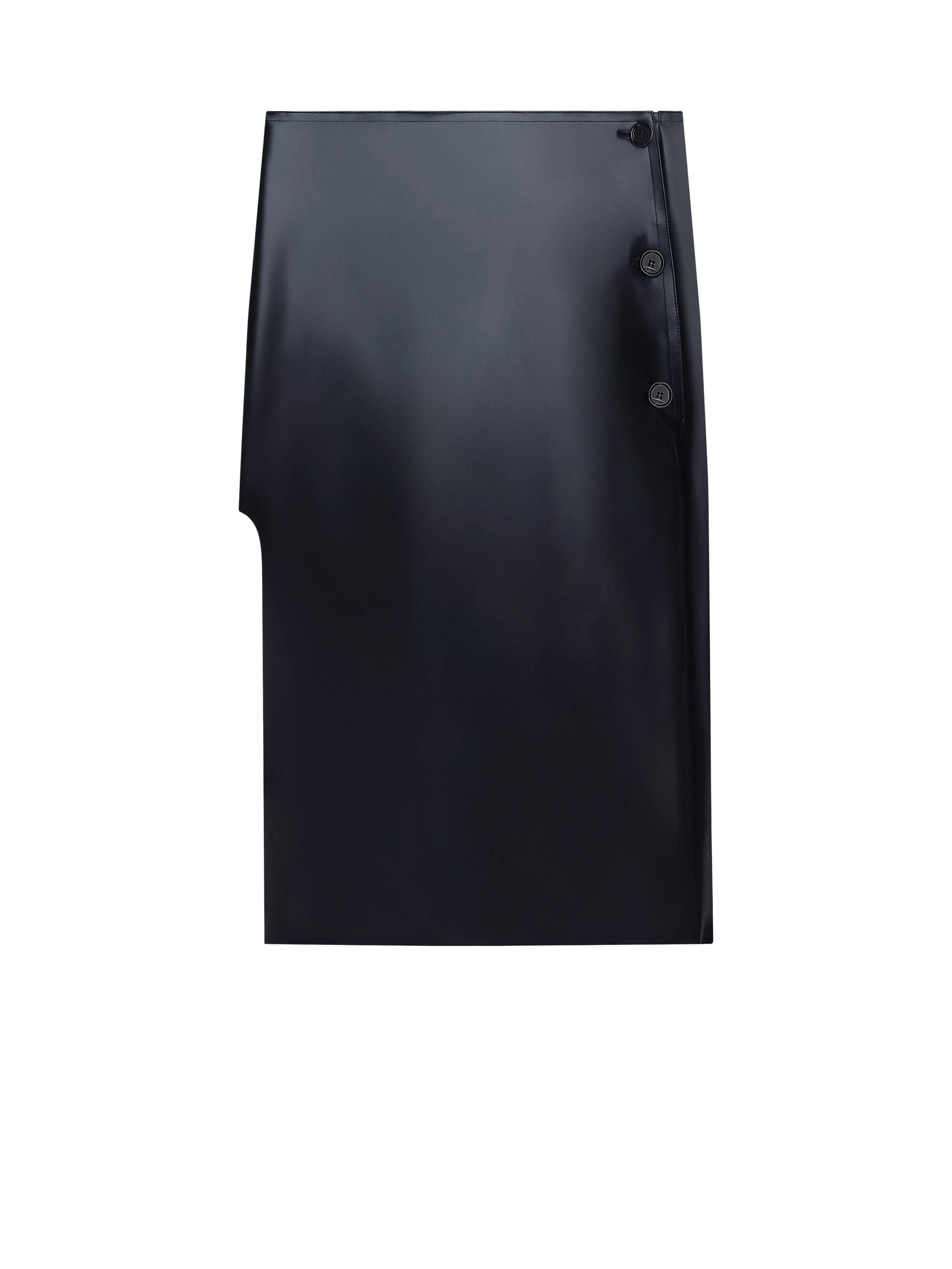 Oblique translucent Skirt - Black