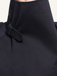 Long oblique trench Coat - Black