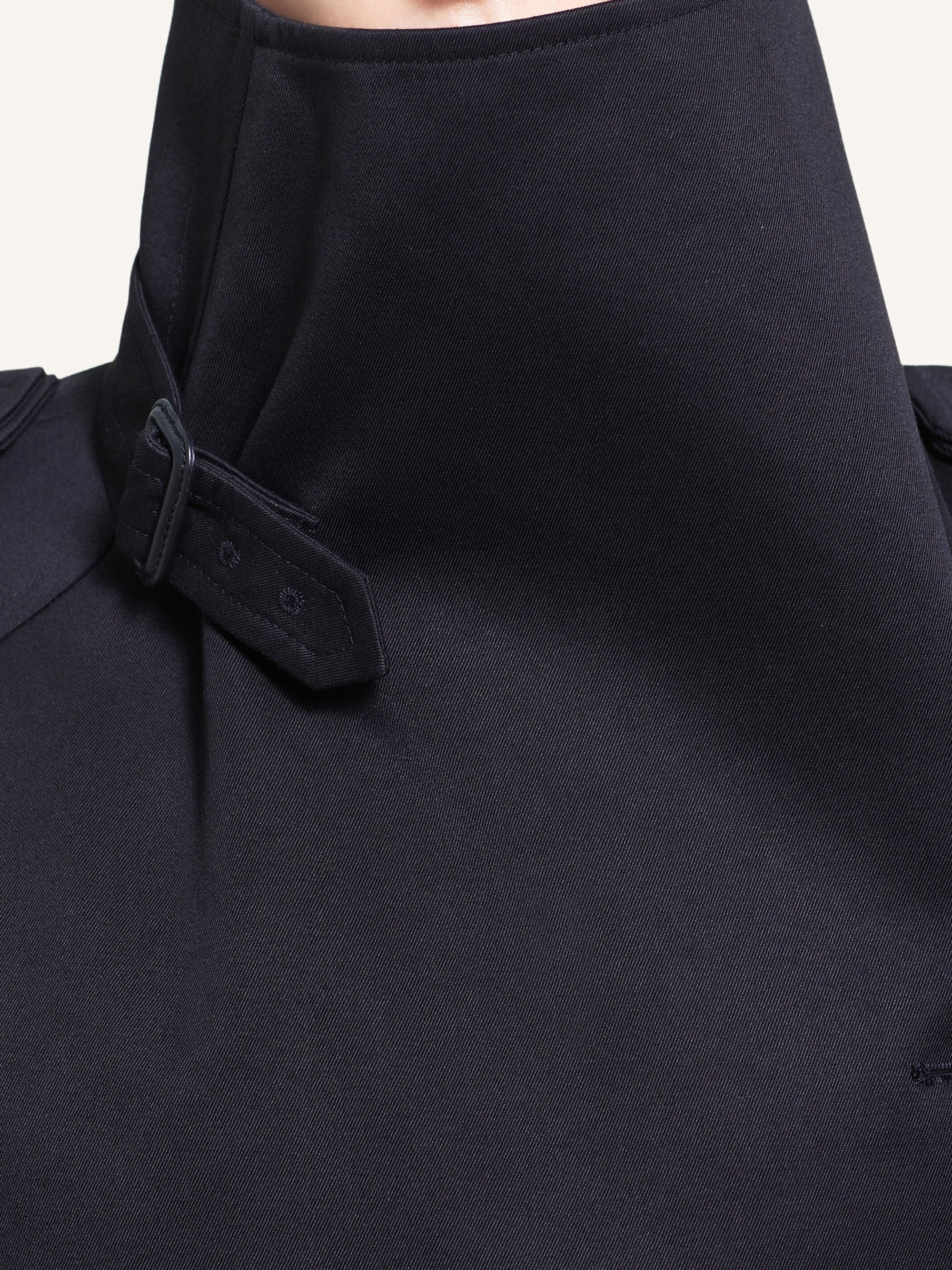 Long oblique trench Coat - Black