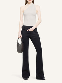 Tailored slash wool Pant - Black