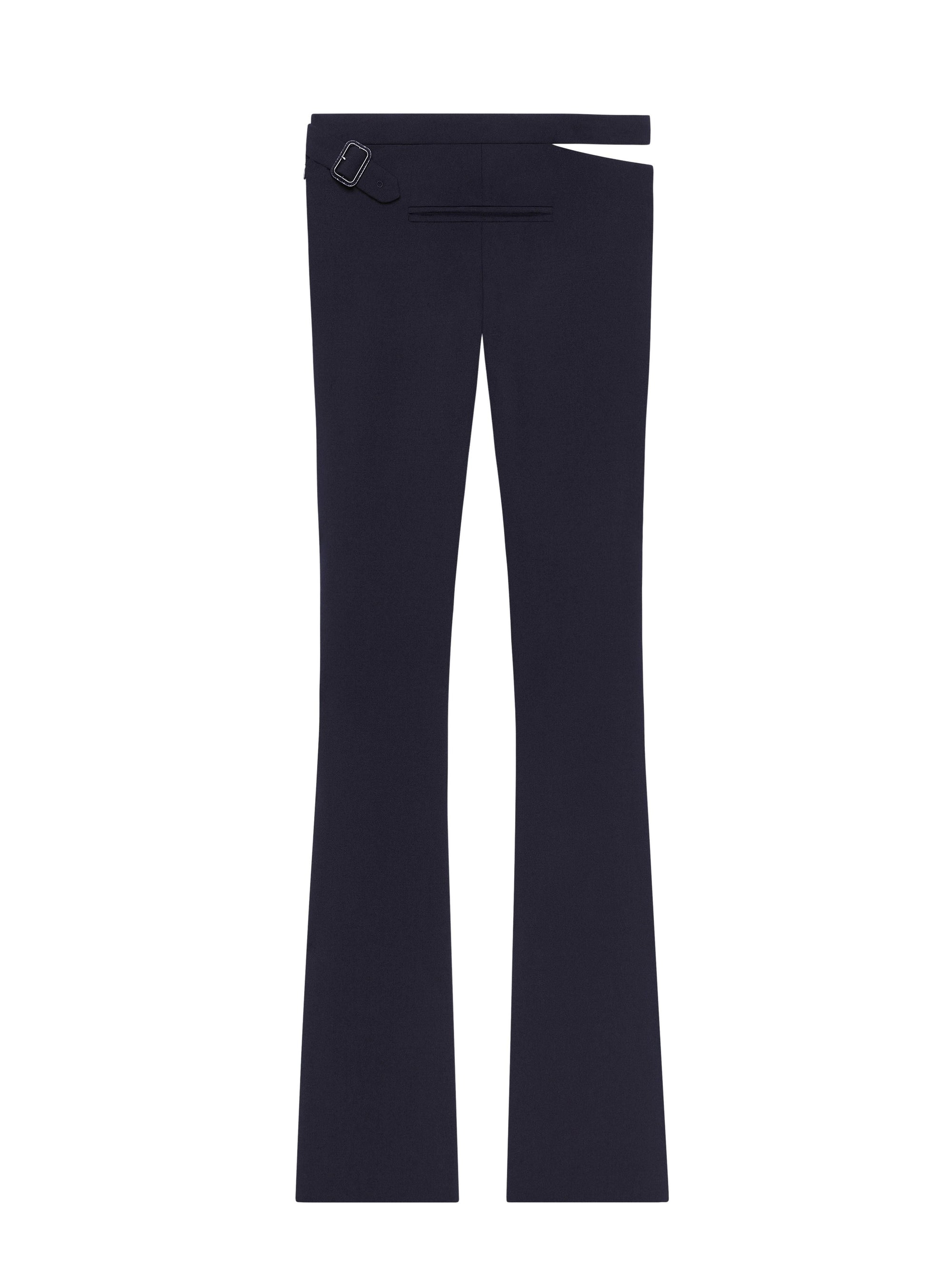 Tailored slash wool Pant - Black