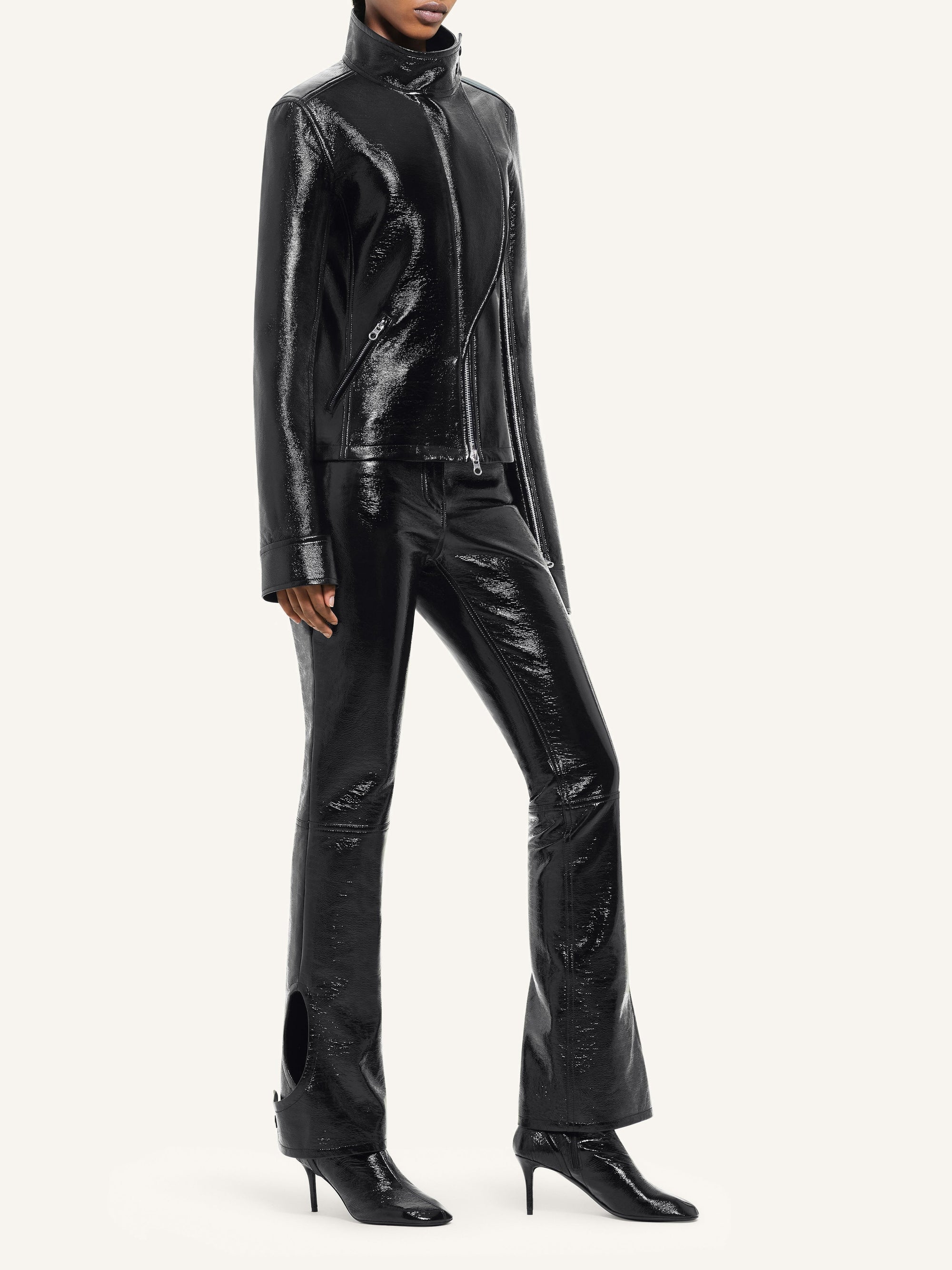 Reversed vinyl Pant - Black