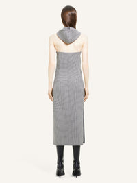 Mini oblique houndstooth space Dress - Black