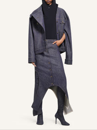 Motorcycle denim Jacket - Grey