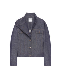 Motorcycle denim Jacket - Dark Heather Grey