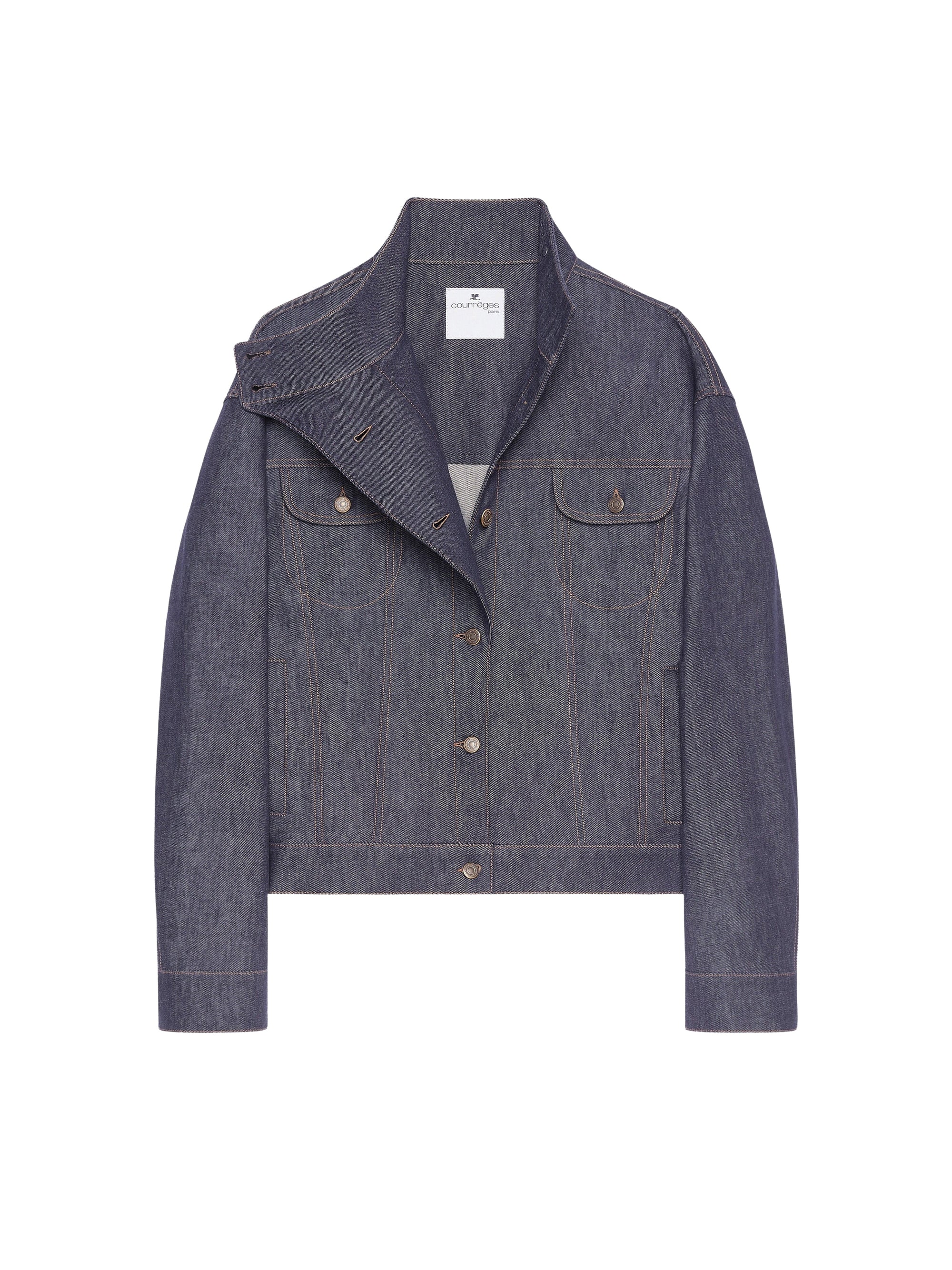 Motorcycle denim Jacket - Dark Heather Grey