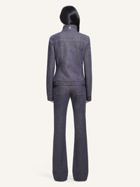 Motorcycle denim Jacket - Dark Heather Grey