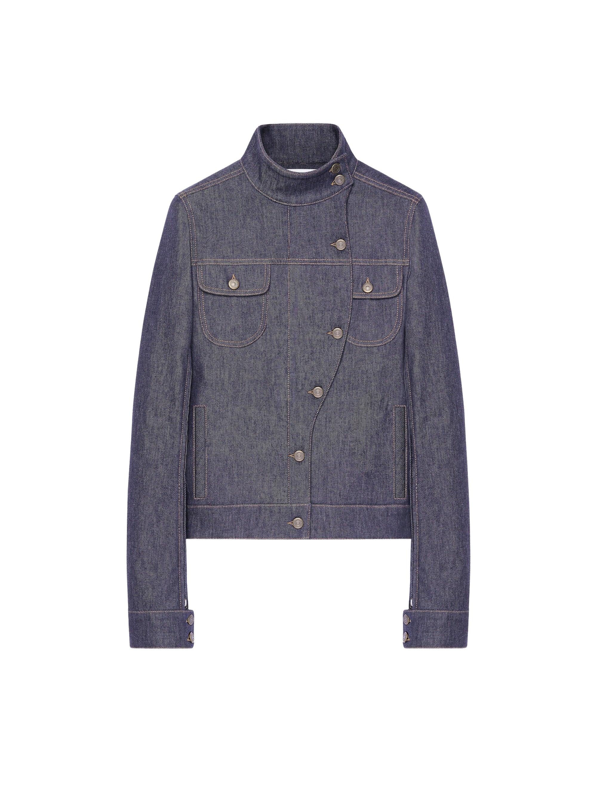 Motorcycle denim Jacket - Dark Heather Grey