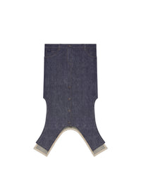 Long reversed denim Skirt - Dark Heather Grey