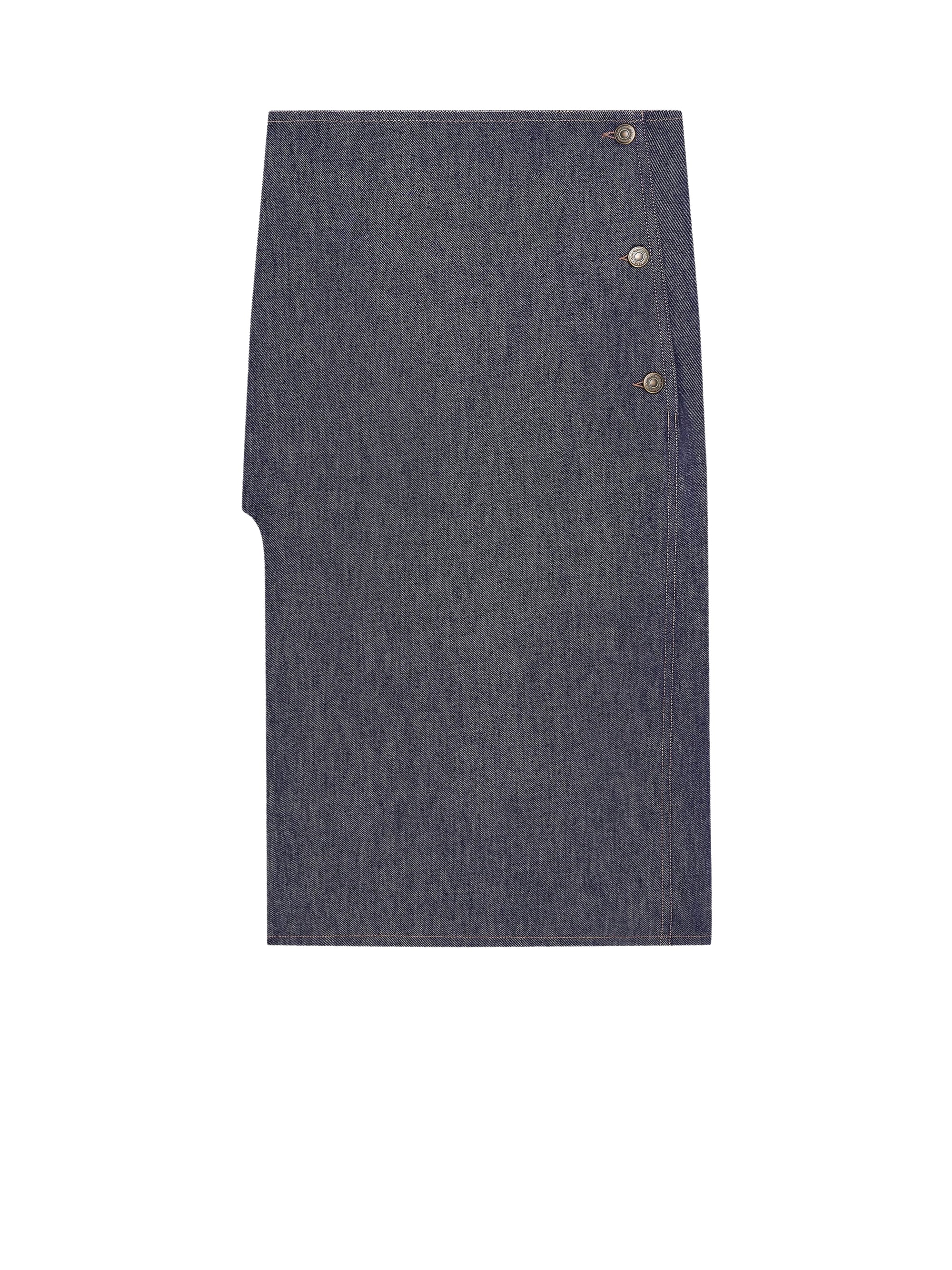 Centered pocket denim Skirt - Dark Heather Grey