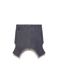 Reversed mini denim Skirt - Dark Heather Grey