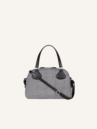 Houndstooth bowling ac Bag - Black & Natural