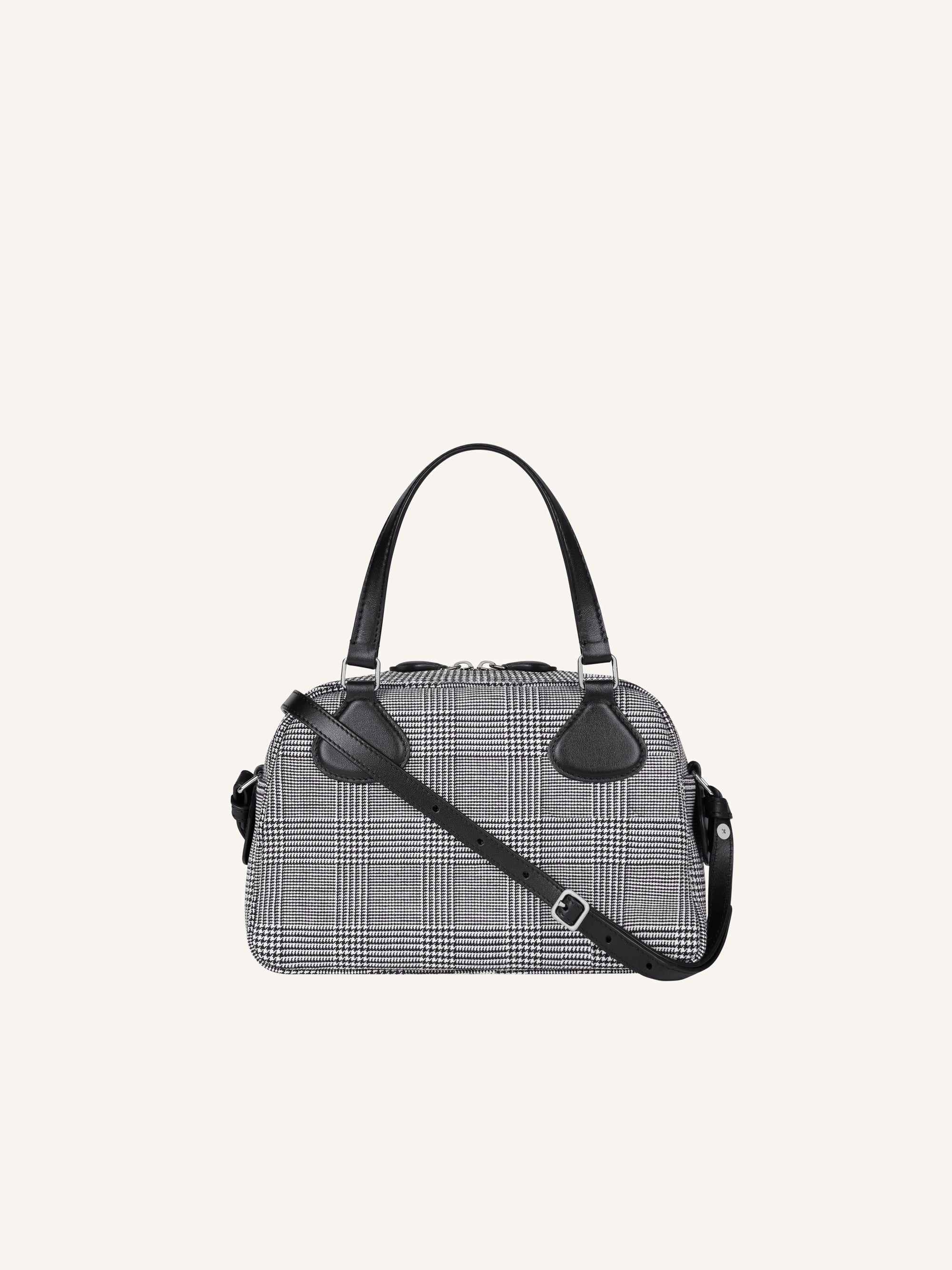 Houndstooth bowling ac Bag - Black & Natural