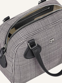 Houndstooth bowling ac Bag - Black & Natural