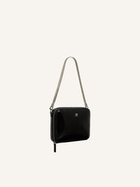 Cloud chained naplack leather Bag - Black