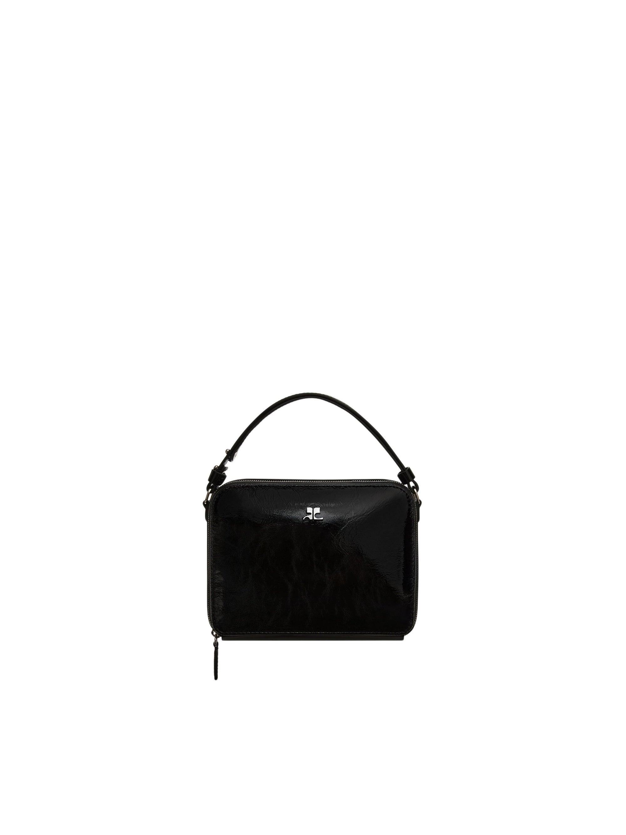 Cloud chained naplack leather Bag - Black
