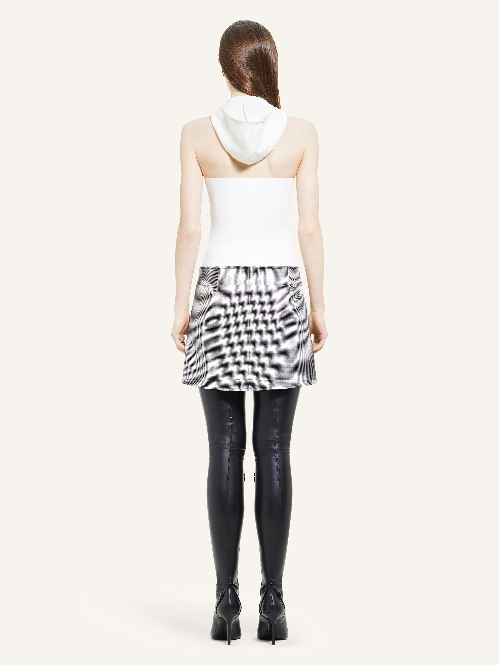 Illusion hooded Bodysuit - Heritage White
