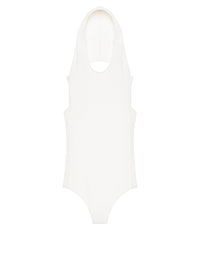 Illusion hooded Bodysuit - Heritage White