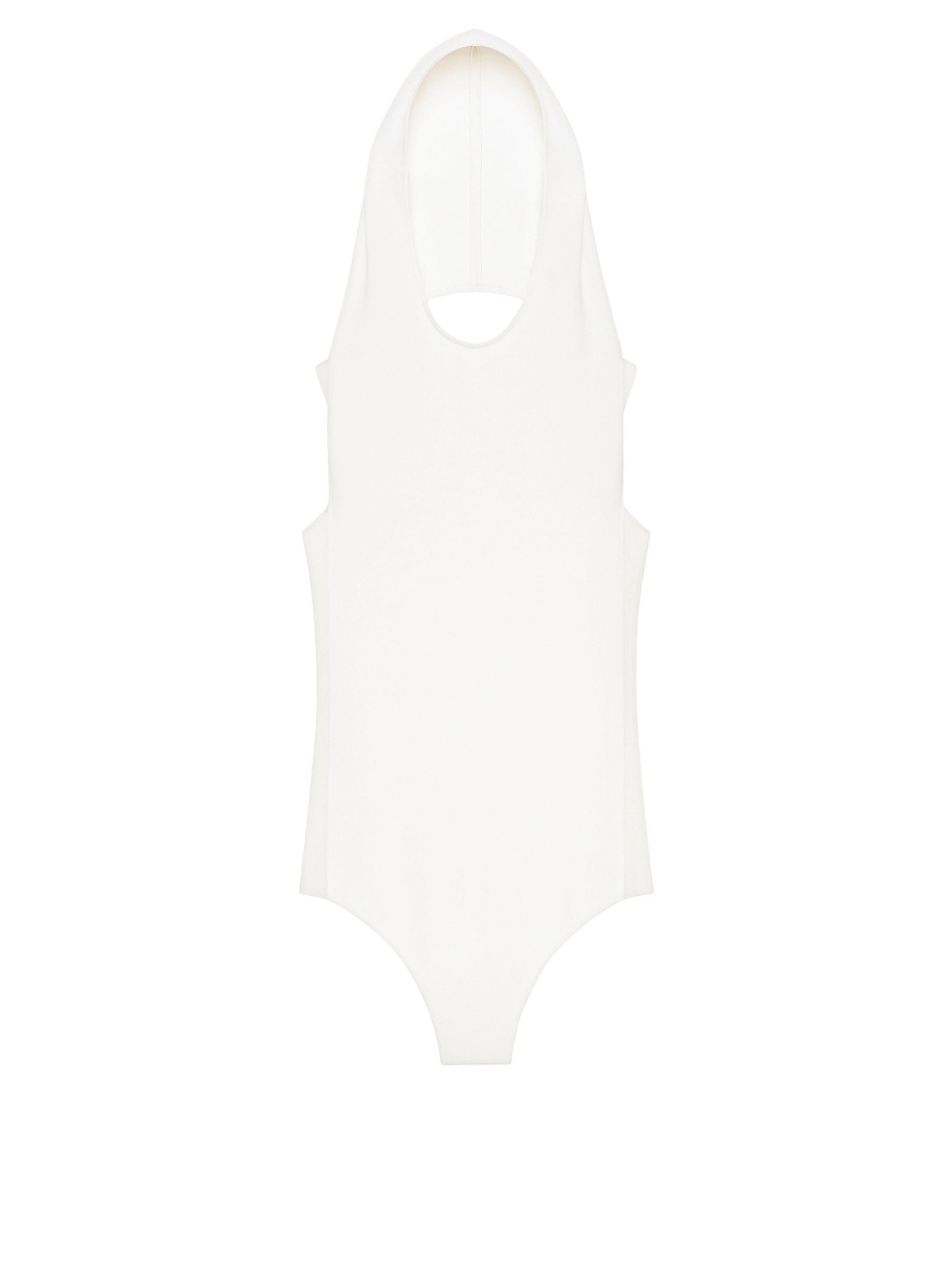 Illusion hooded Bodysuit - Heritage White