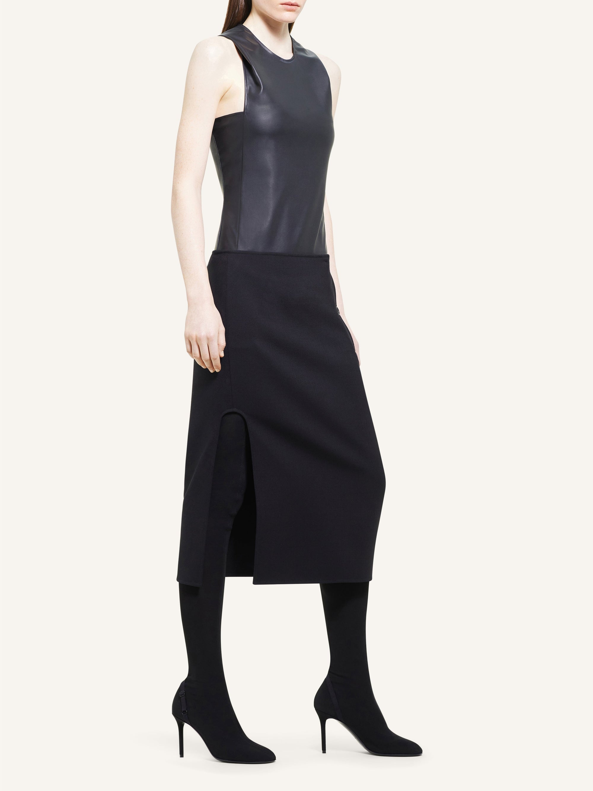 Jersey hooded Bodysuit - Black