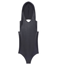 Jersey hooded Bodysuit - Black