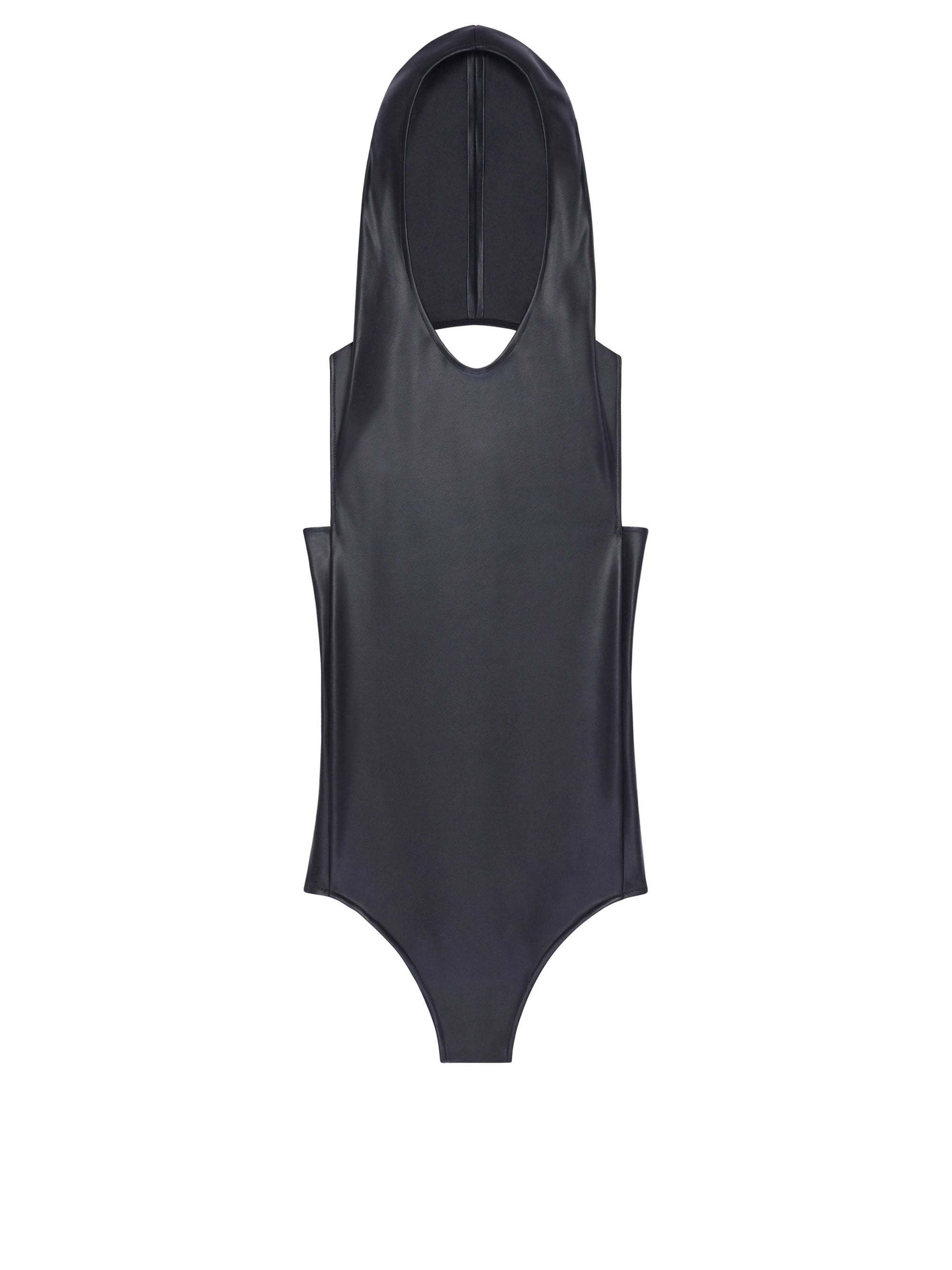 Jersey hooded Bodysuit - Black