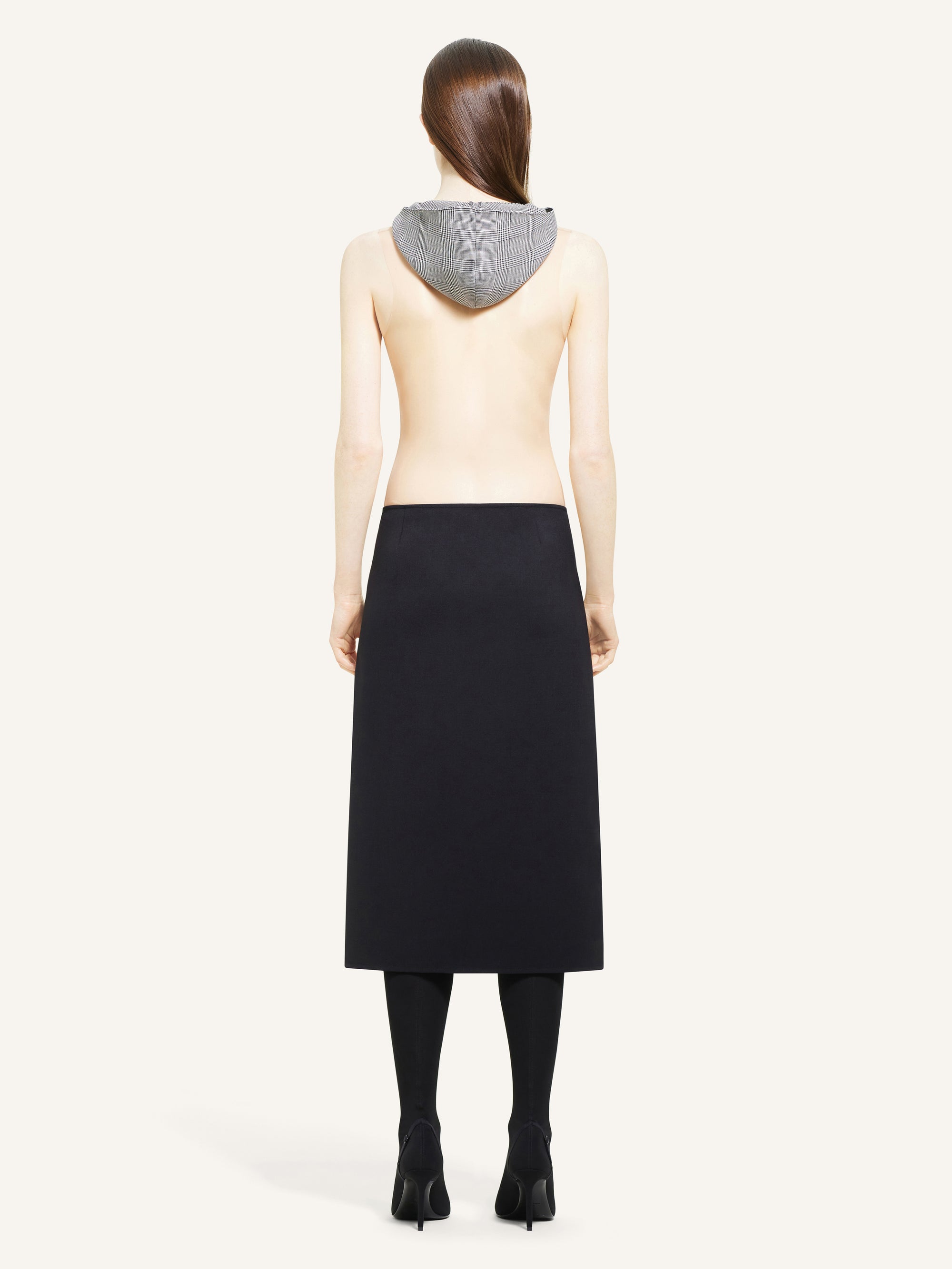 Illusion hooded Bodysuit - Sand & Prince Of Wales