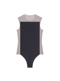 Illusion Bodysuit - Chocolate & Black