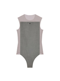 Illusion houndstooth Bodysuit - Chocolate & Houndstooth