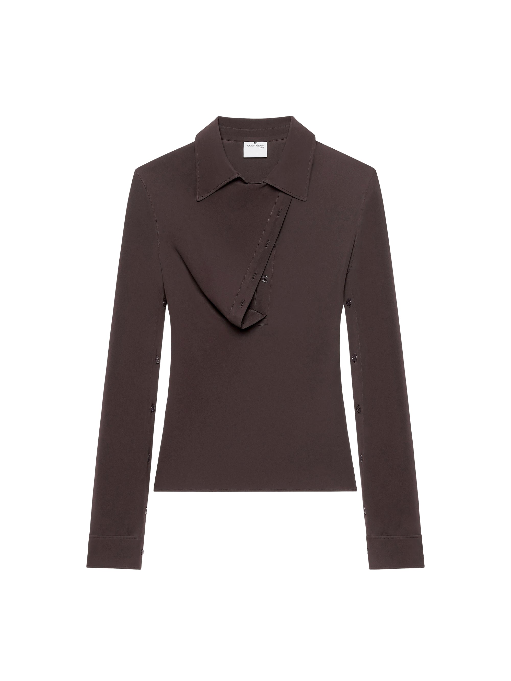 Oblique polo Shirt - Chocolate