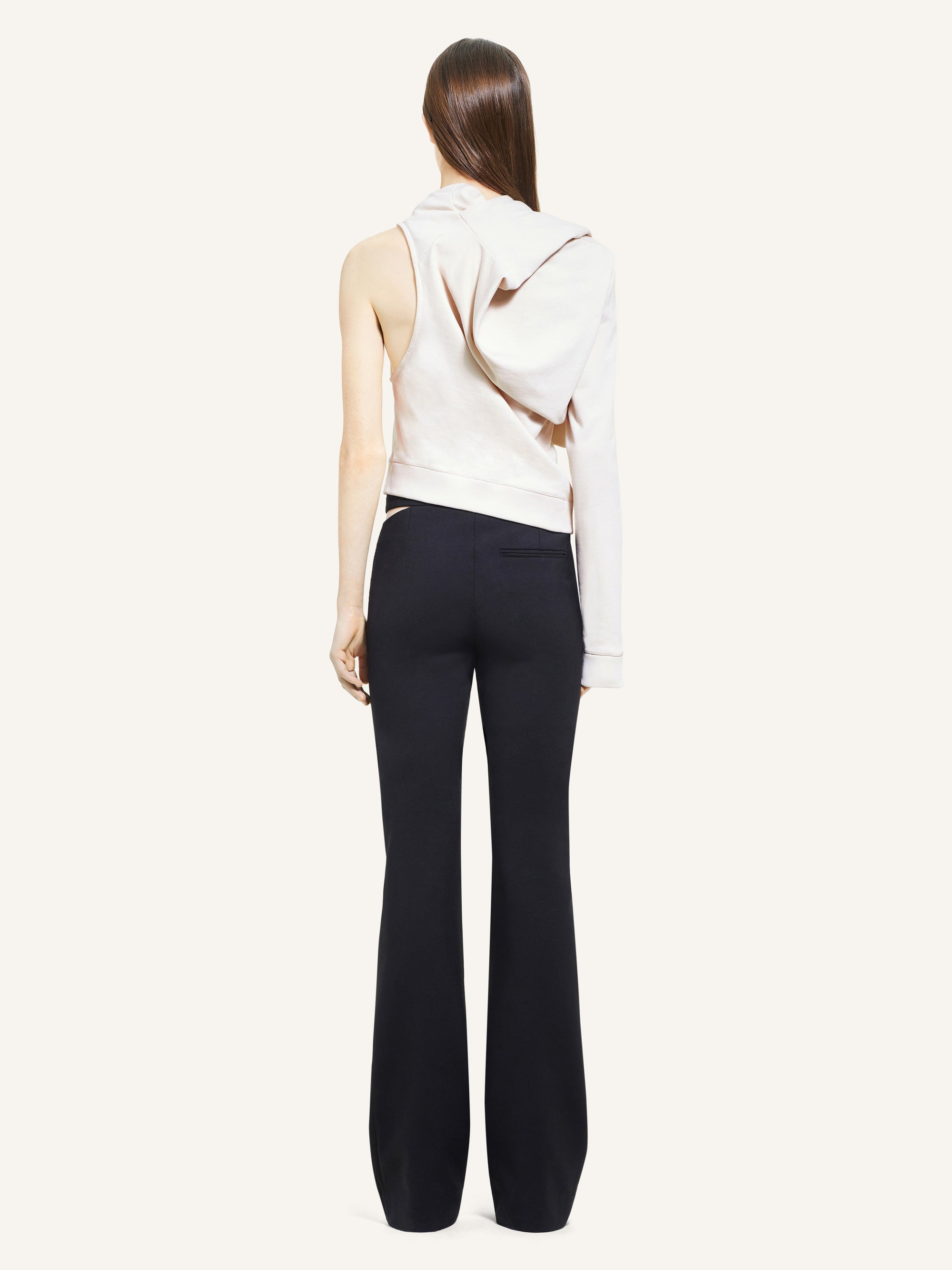Asymmetric off shoulder Sweater - Oatmeal