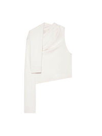 Asymmetric off shoulder Sweater - Oatmeal