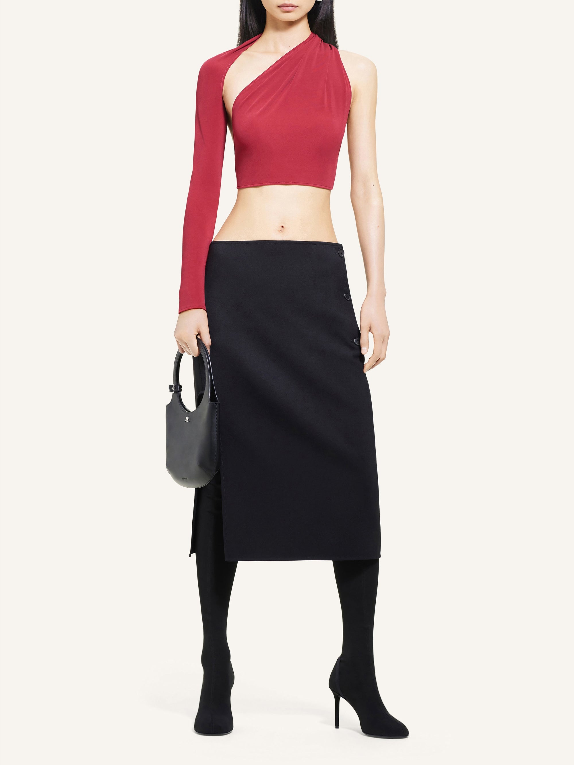 Slash crop Top - Grenat