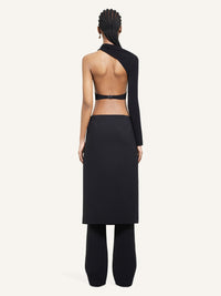 Slash crop Top - Black